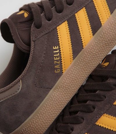 Adidas Gazelle ADV Shoes - Dark Brown / Preloved Yellow / Earth Strata