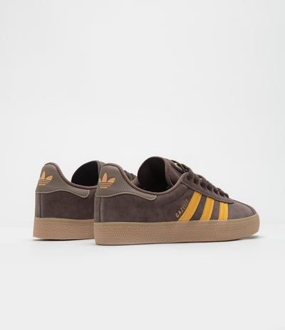 Adidas Gazelle ADV Shoes - Dark Brown / Preloved Yellow / Earth Strata