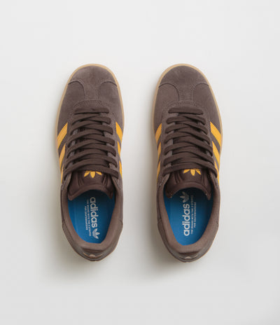 Adidas Gazelle ADV Shoes - Dark Brown / Preloved Yellow / Earth Strata