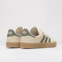 Adidas Gazelle ADV Shoes - Ecru Tint / Focus Olive / Gum thumbnail