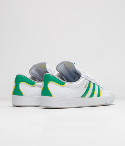 Adidas Nora Shoes - Cloud White / Court Green / Yellow