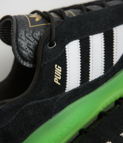 Adidas Puig Shoes - Core Black / FTWR White / Semi Solar Green