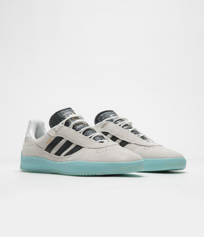 Adidas Puig Shoes - Crystal White / Core Black / Light Aqua