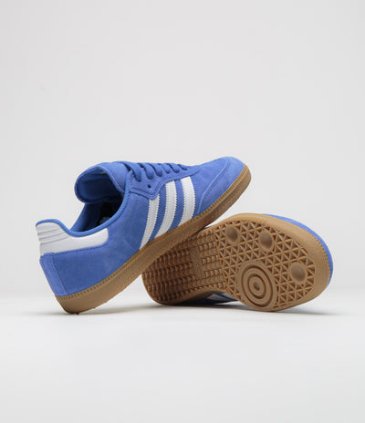 Adidas Samba ADV Shoes - Bluebird / Cloud White / Gold Metallic