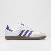 Adidas Samba ADV Shoes - Cloud White / Collegiate Purple / Gold Metallic thumbnail