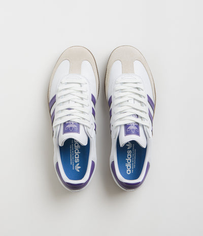 Adidas Samba ADV Shoes - Cloud White / Collegiate Purple / Gold Metallic