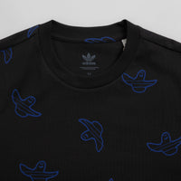 Adidas Shmoofoil Allover Print T-Shirt - Black / Team Royal Blue thumbnail