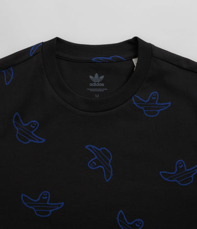 Adidas Shmoofoil Allover Print T-Shirt - Black / Team Royal Blue