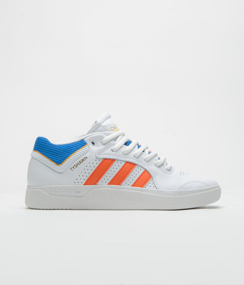 Adidas Tyshawn Shoes - FTWR White / Orange / Bluebird