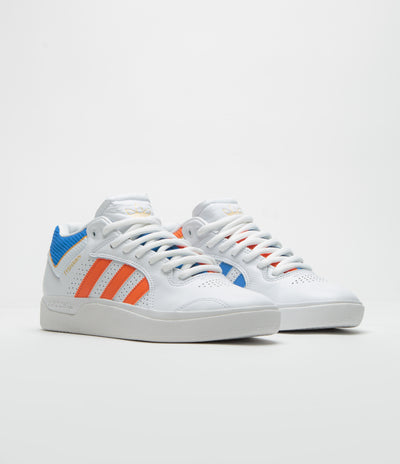 Adidas Tyshawn Shoes - FTWR White / Orange / Bluebird