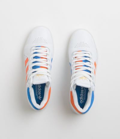 Adidas Tyshawn Shoes - FTWR White / Orange / Bluebird