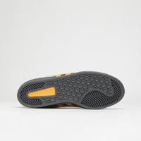 Adidas x Pop Trading Company Campus ADV Shoes - Grey Six / Active Gold / Clay Brown thumbnail