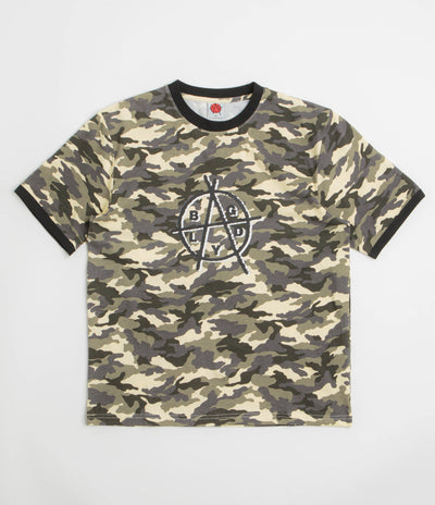 Baglady Bagarchy Ringer T-Shirt - Sand Camo