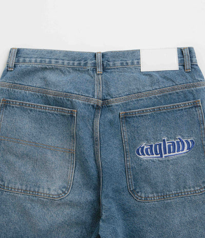 Baglady Warp Denim Shorts - Acid Wash