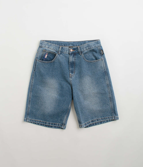 Baglady Warp Denim Shorts - Acid Wash