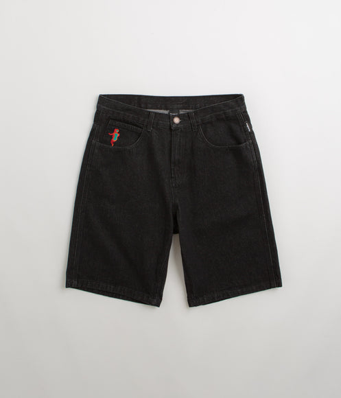 Baglady Warp Denim Shorts - Black