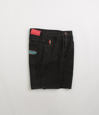 Baglady Warp Denim Shorts - Black