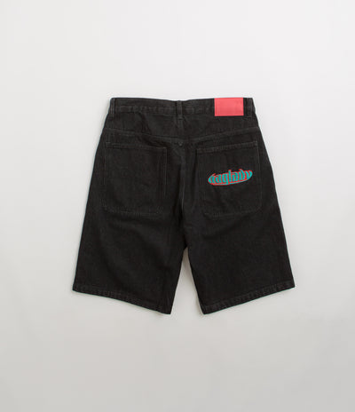 Baglady Warp Denim Shorts - Black