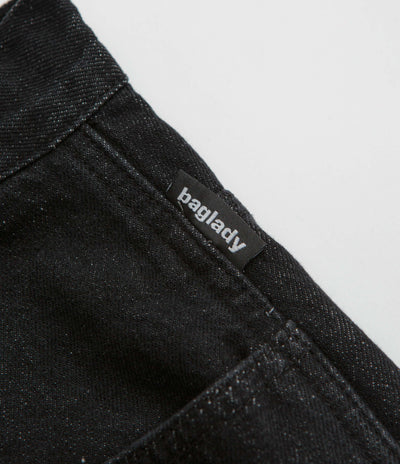 Baglady Warp Denim Shorts - Black