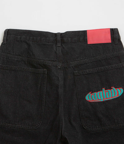 Baglady Warp Denim Shorts - Black