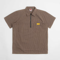 Baglady Workwear Polo Shirt - Brown Plaid thumbnail