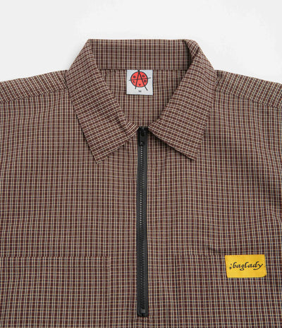 Baglady Workwear Polo Shirt - Brown Plaid