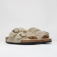 Birkenstock Arizona Shearling Sandals - Taupe thumbnail