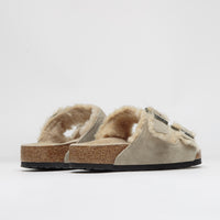 Birkenstock Arizona Shearling Sandals - Taupe thumbnail