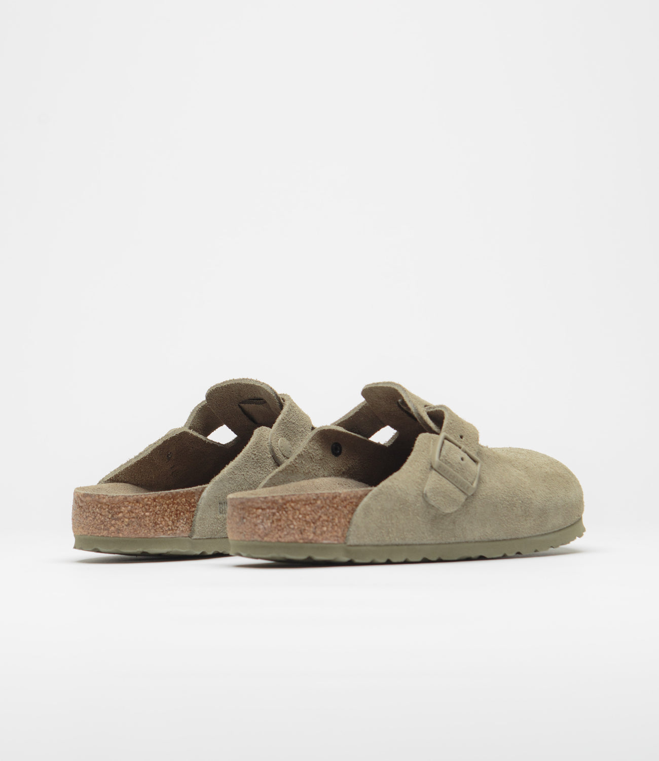 Birkenstock Boston BS Sandals - Faded Khaki | Flatspot