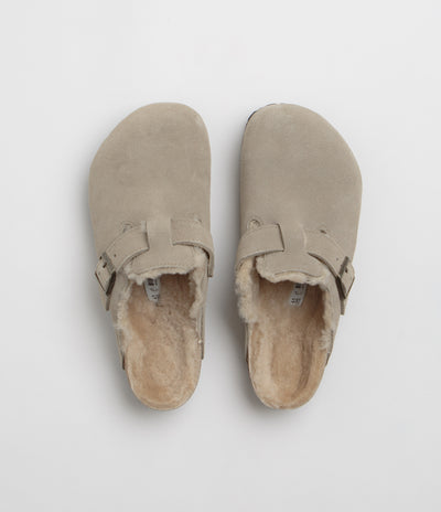 Birkenstock Boston Shearling Sandals - Taupe