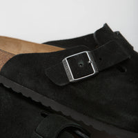 Birkenstock Boston Suede Sandals - Black / Black thumbnail