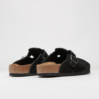 Birkenstock Boston Suede Sandals - Black / Black thumbnail