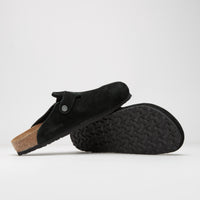 Birkenstock Boston Suede Sandals - Black / Black thumbnail