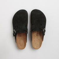 Birkenstock Boston Suede Sandals - Black / Black thumbnail