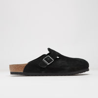 Birkenstock Boston Suede Sandals - Black / Black thumbnail