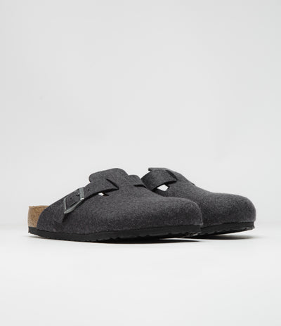 Birkenstock Boston Wool Sandals - Anthracite