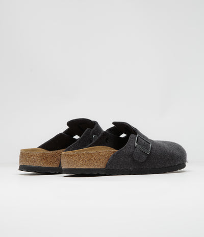 Birkenstock Boston Wool Sandals - Anthracite