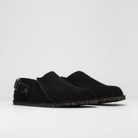 Birkenstock Lutry Narrow Premium Suede Sandals - Black thumbnail