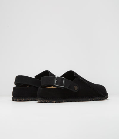 Birkenstock Lutry Narrow Premium Suede Sandals - Black