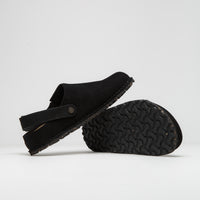 Birkenstock Lutry Narrow Premium Suede Sandals - Black thumbnail