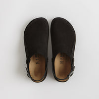 Birkenstock Lutry Narrow Premium Suede Sandals - Black thumbnail