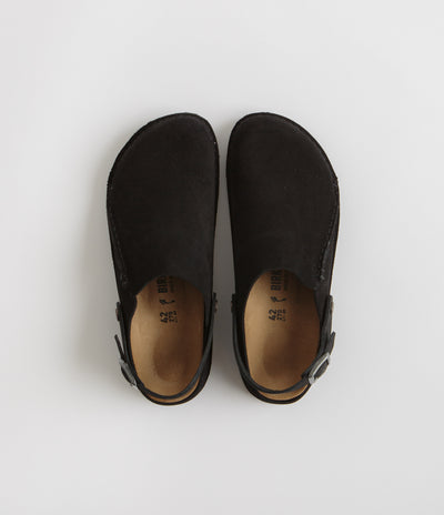 Birkenstock Lutry Narrow Premium Suede Sandals - Black