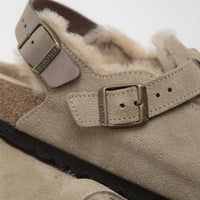 Birkenstock Tokio Shearling Sandals - Taupe thumbnail