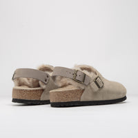 Birkenstock Tokio Shearling Sandals - Taupe thumbnail