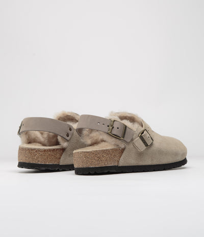 Birkenstock Tokio Shearling Sandals - Taupe