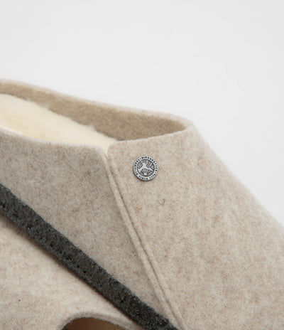 Birkenstock Zermatt Shearling Felt Slippers - Eggnog