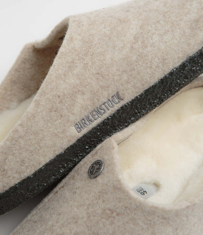 Birkenstock Zermatt Shearling Felt Slippers - Eggnog