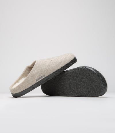 Birkenstock Zermatt Shearling Felt Slippers - Eggnog