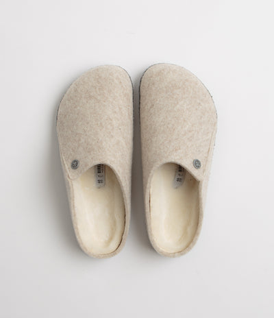 Birkenstock Zermatt Shearling Felt Slippers - Eggnog