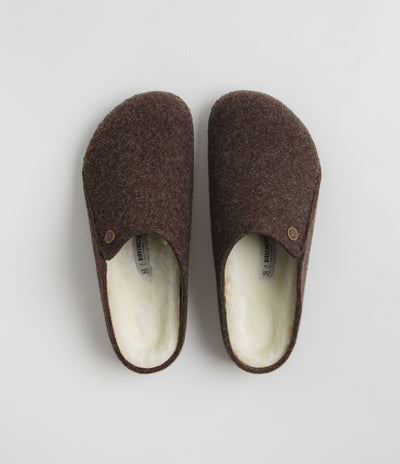 Birkenstock Zermatt Shearling Felt Slippers - Mocha